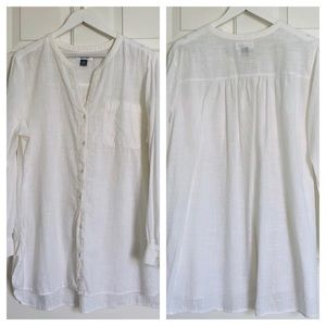 Old Navy White Linen Tunic, size XXL